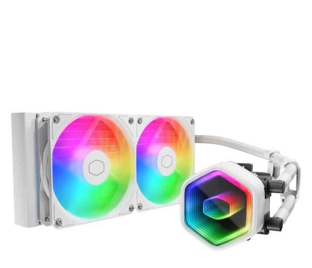 COOLER MASTER MasterLiquid 240 Core II White ARGB 2x120mm - 1333145 - zdjęcie